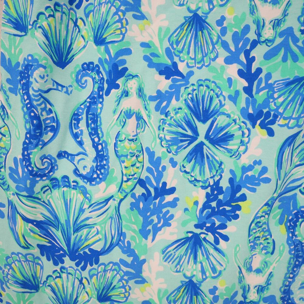 Lilly Pulitzer Girl's Large Dress Mini Sophie Ruffle Sea Glass Seeing Double NEW - Picture 3 of 12